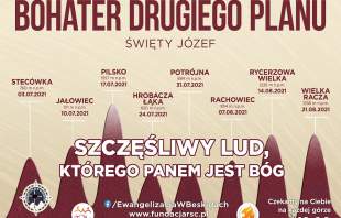 Bohater Drugiego Planu Święty Józef; grafika nazwy poszczególnych szczytów i daty spotkań