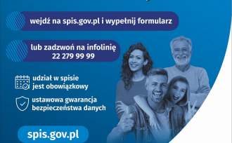 Plakat informujący o rozpoczęciu spisu powszechnego.