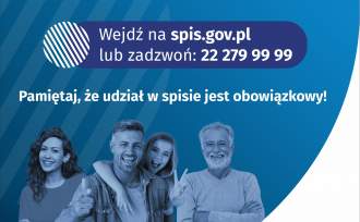 Plakat z informacją, że kończy się Narodowy Spis Powszechny.