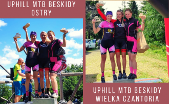 Anna Kaczmarzyk na podium; MTB Beskidy Ostry i Wielka Czantoria