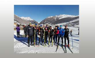 Narodowa Kadra Młodzieżowa w Livigno, z lewej Tadeusz Krężelok