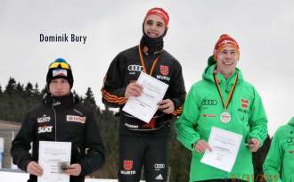 Dominik Bury na podium Mistrzostw Niemiec