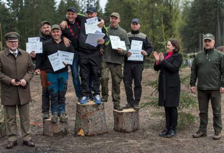 Zawodnicy na podium