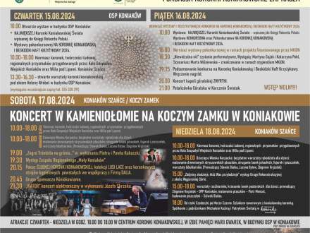 Plakat z programem wydarzenia