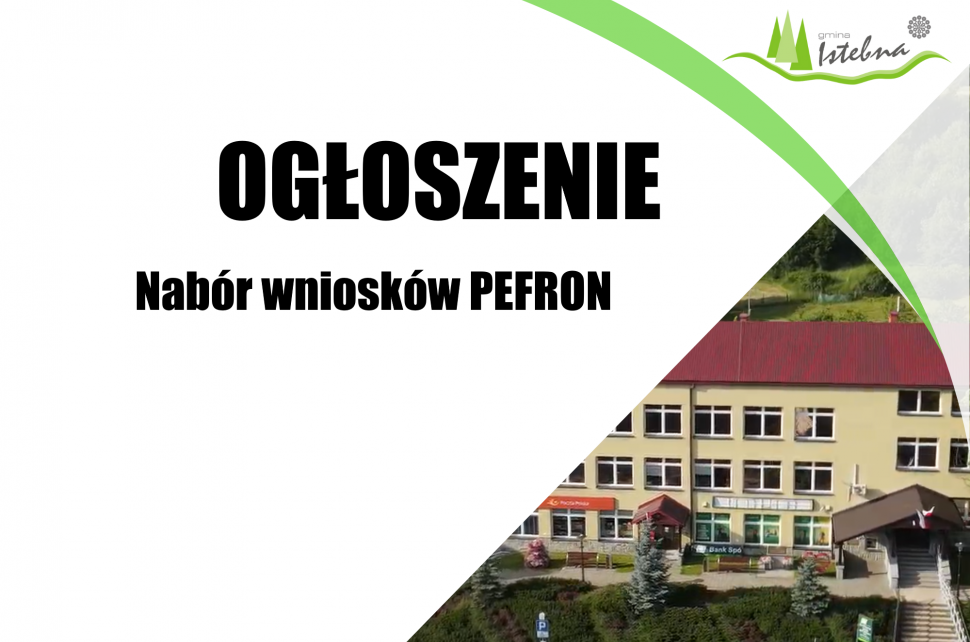 Nabór wniosków PEFRON