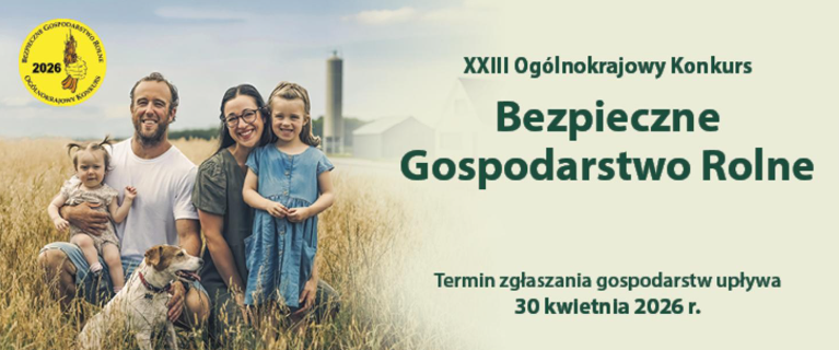 Konkurs Bezpieczne Gospodarstwo Rolne; źródło: www.gov.pl/krus