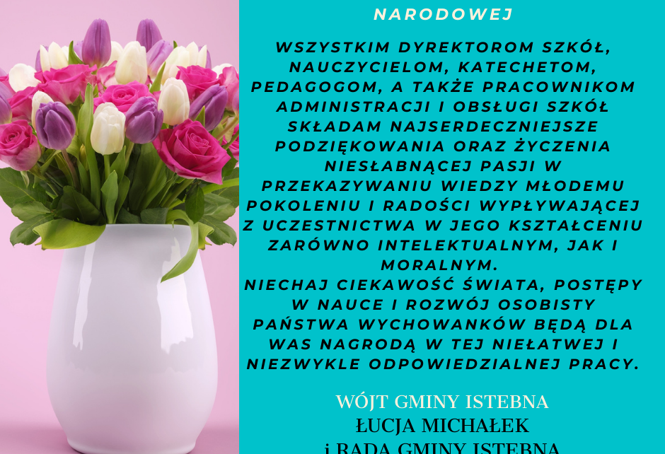 Życzenia z okazji Dnia Edukacji Narodowej 2021