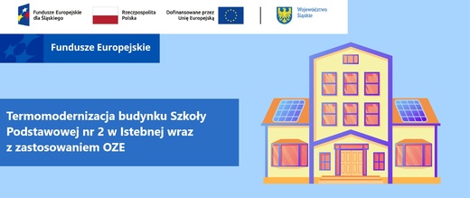 Grafika informacyjna dotycząca pozyskania dofinansowania dla Gminy Istebna.